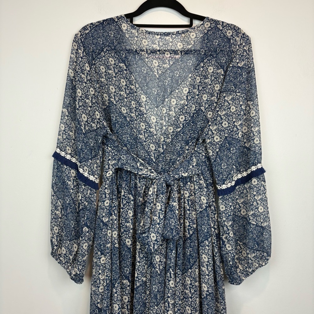 California Moonrise Boho Floral Maxi Dress | Free-Flowing Wildflower Aesthetic - Picture 6 of 15